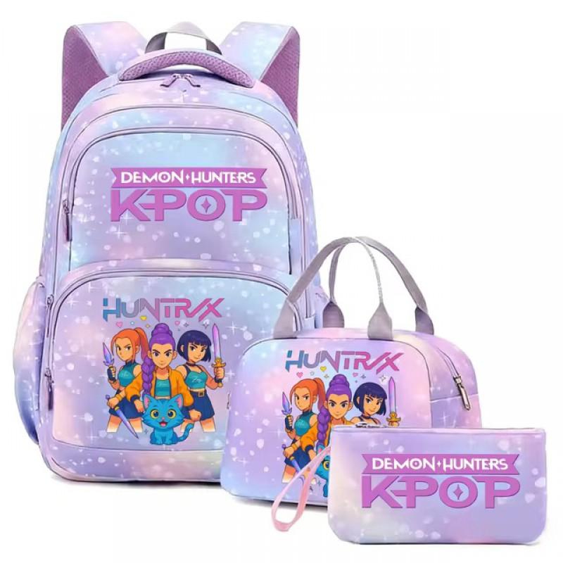 K-Pop Inspired Dual Compartment Backpack Teen Girls - Large Capacity 75L School Bag With Lunch Pouch Laptop Sleeve