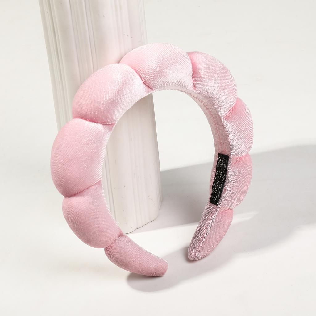 Pink Blue Spa Headbands for Face Washing,Facials,Masks Skin Treatments,100% Cotton Terry Cloth,Plush Soft Absorbent Hair band