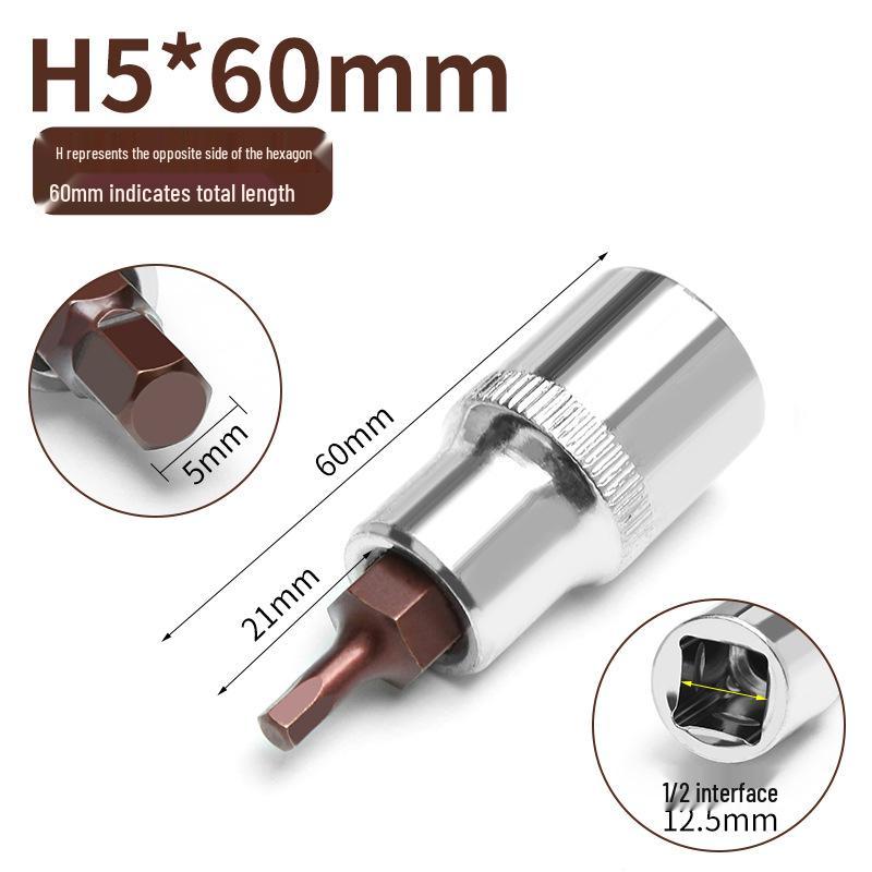 Electric & Air Wrench Hex Socket Set with Screwdriver Bit