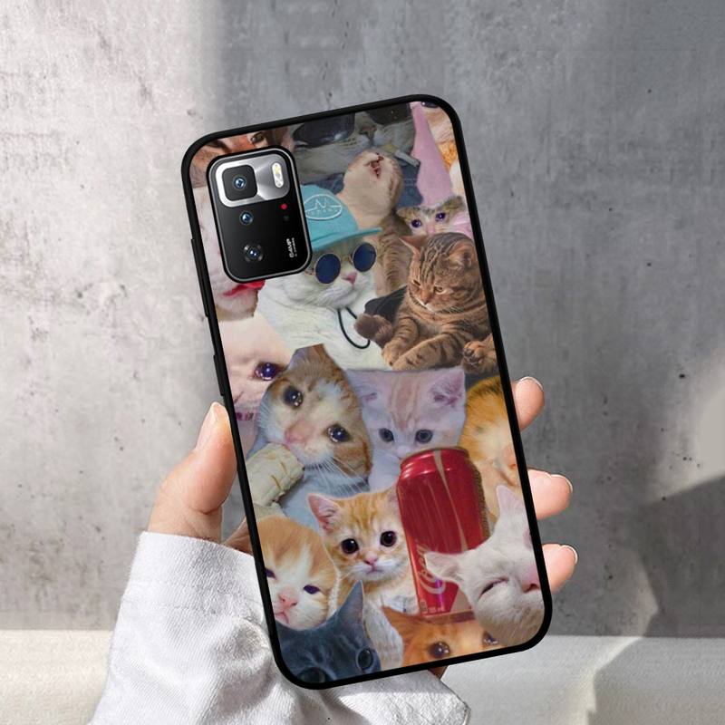 Husă Telefon Meme Pisică Plângând Pentru Redmi Note 10 9 8 6 Pro 8T 5A 4X X 5 Plus 7 7A 9A K20