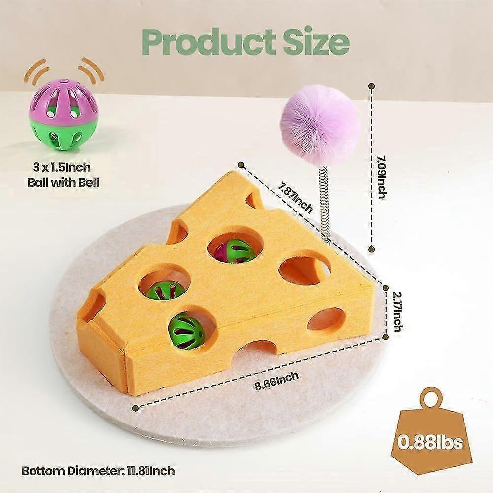 Cat Toys for Indoor Cat Interactive Cats Felt Maze Box Cat Toy for Bored Adults Cats Encourages Hunting Instincts