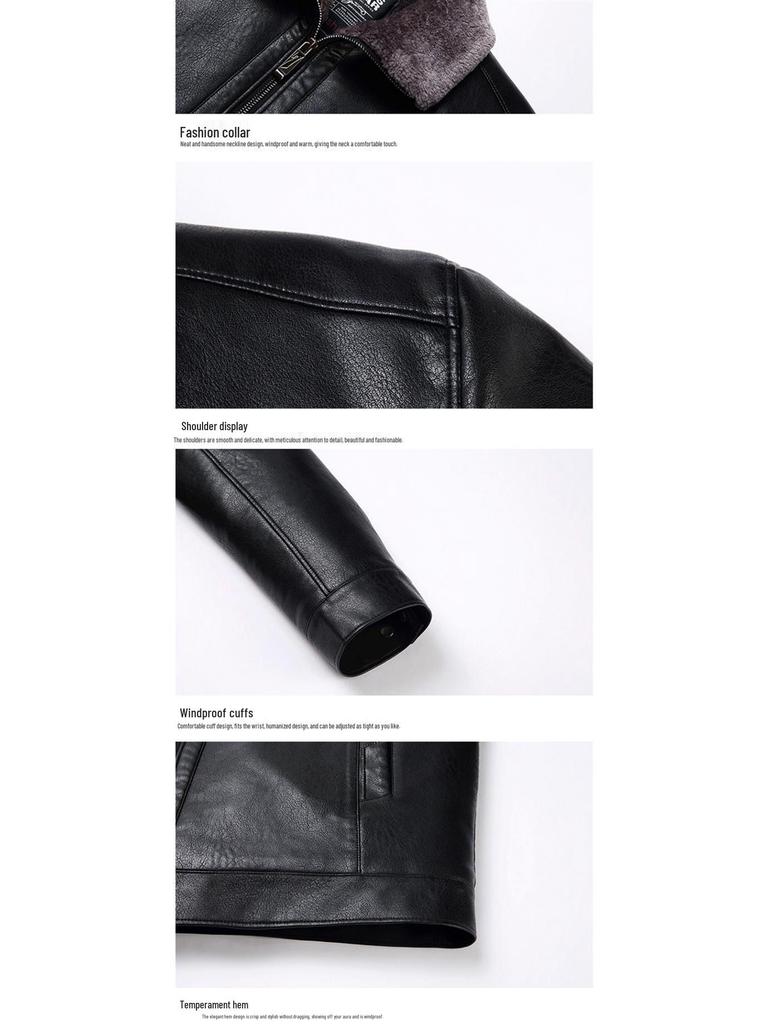High-Quality Autumn & Winter Large Size Leather & Fur Jacket for Men