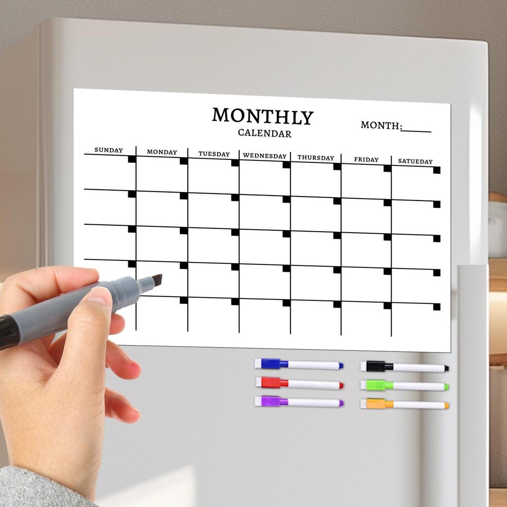 Multi-Style Magnetic Message Board: Wipeable Refrigerator Whiteboard Sticker