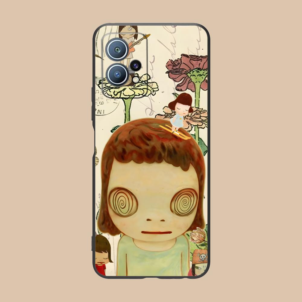 Anime Yoshitomo Nara Phone Case for Huawei P60 P50 P40 P30 P20 P10 P9 P8 Pro Lite Plus Colorful Printing Cover Smartphone Luxury