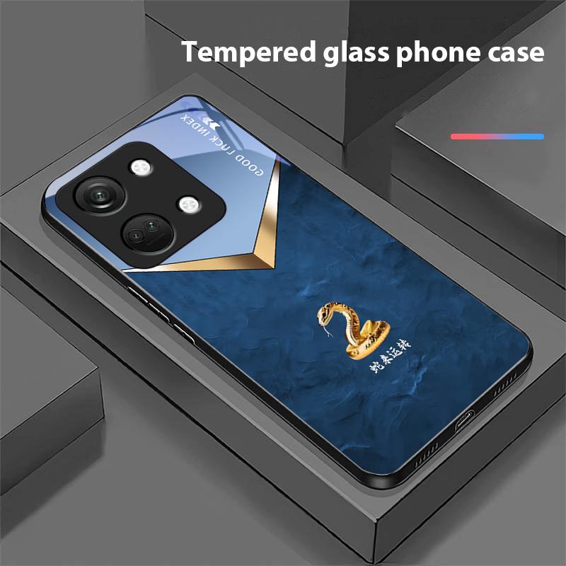 Schlangen Kommen Zu Für OnePlus Nord 3 5 6T 7 Pro 8 12 10T Reno8 Lite 5G 10R Nord N30 Hartschale Gehärtetes Glas Handyhülle Schwarz