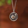 Bohemia Vintage Sun and Moon Pendant Necklace for Women Personality Design Chain of Clavicle Chokers Jewelry Accessories Gift