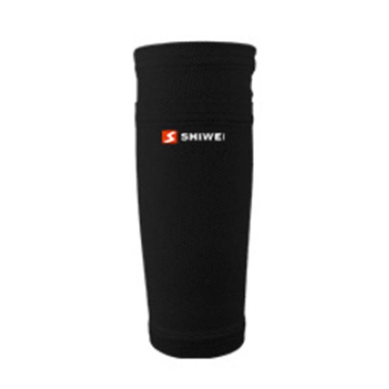 1 Pair Football Shin Guards With Pocket Practical Leg Sleeves Adult Support Sock Nylon Solid Color Shin Protector Soccer Gear