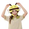 3D Honeybee Hat for Adult Children Cartoon Plush Hat Party Headgear Festival Holiday Photo Props Cap Costume Accessories