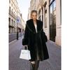 Winter Imitation Leather Coat Big Fur Collar New Women's Medium and Long Light Luxury Imitation Mink Jacket Large Size