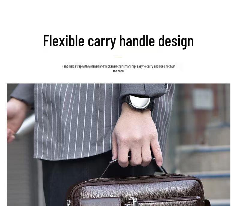 Hochwertige Herren-Crossbody-Tasche aus PU-Leder für Pendler