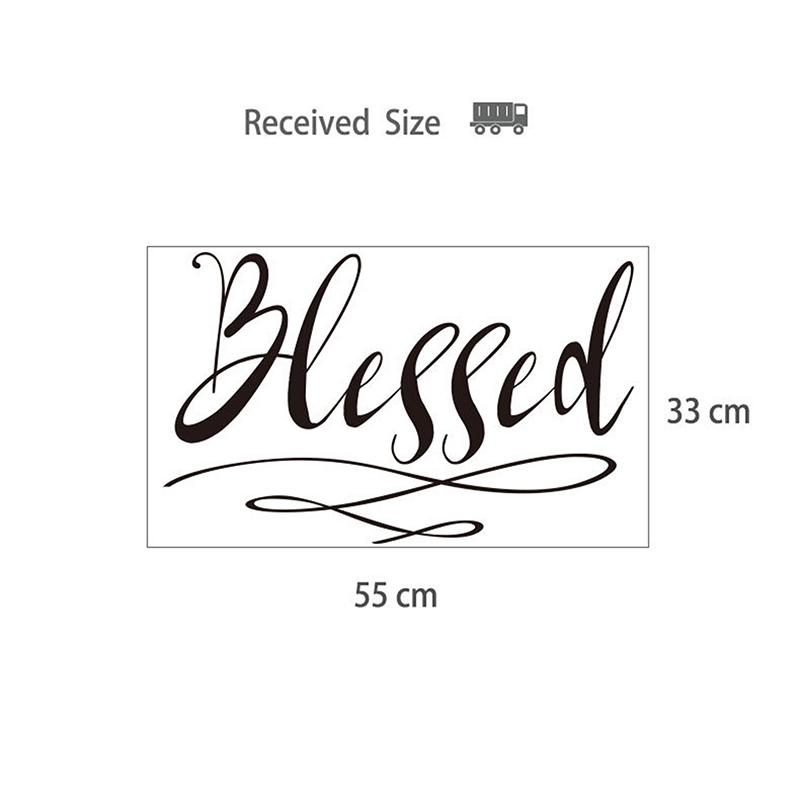 Fine Sculpture Blessed Proverbs Wall Stickers Living Room Bedroom Tv Background Decoration Wall Stickers