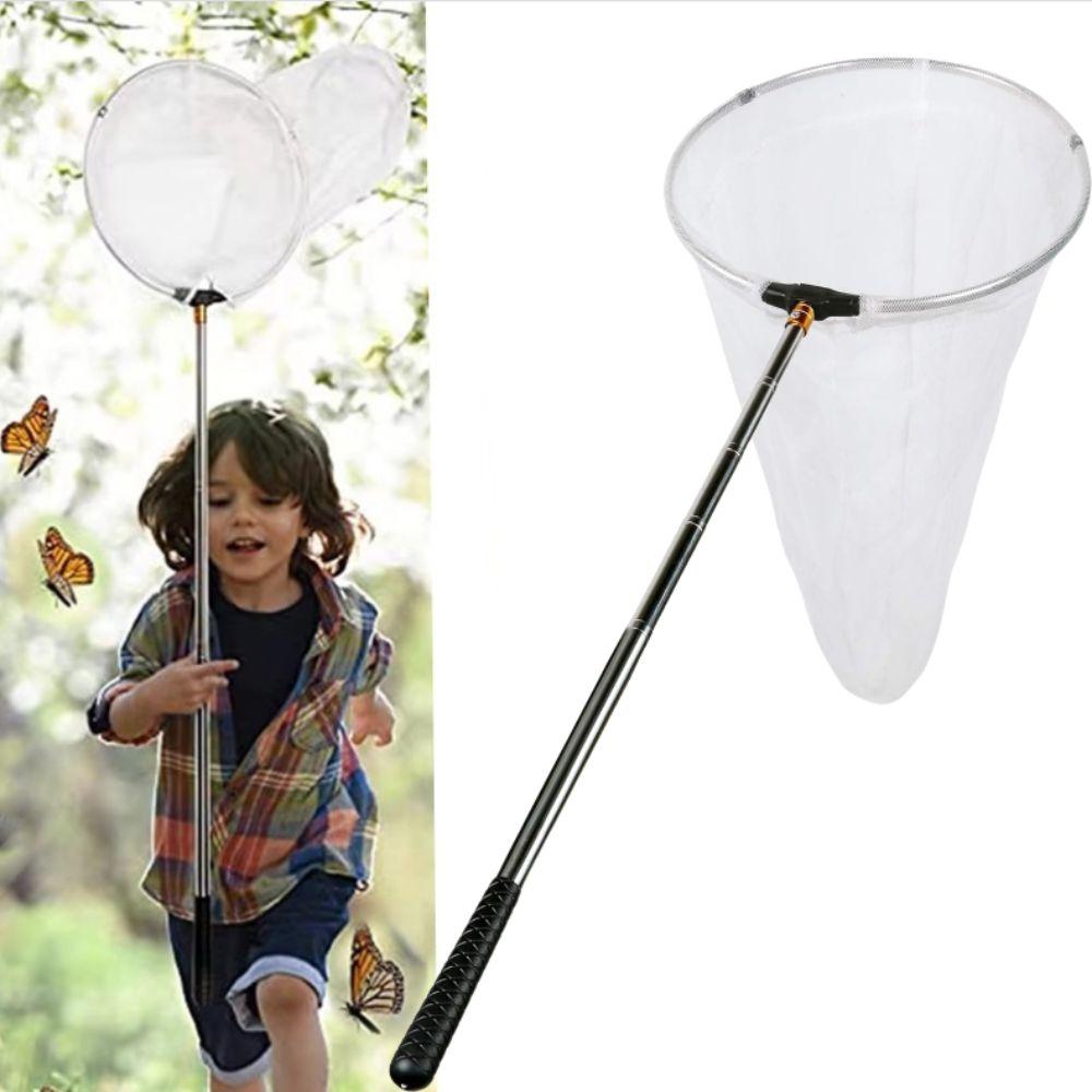 Extendable Flying Animals Capture Net Stainless Steel Fishing Mesh Net  Outdoor Garden