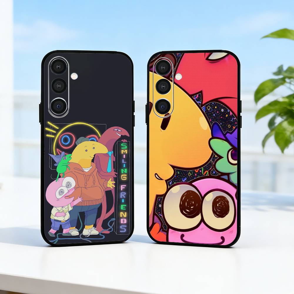 S-Smiling F-Friends Pim Charlie Phone Case For Samsung A73,72,71,53,52,51,22,91,80, Soft Black Cover