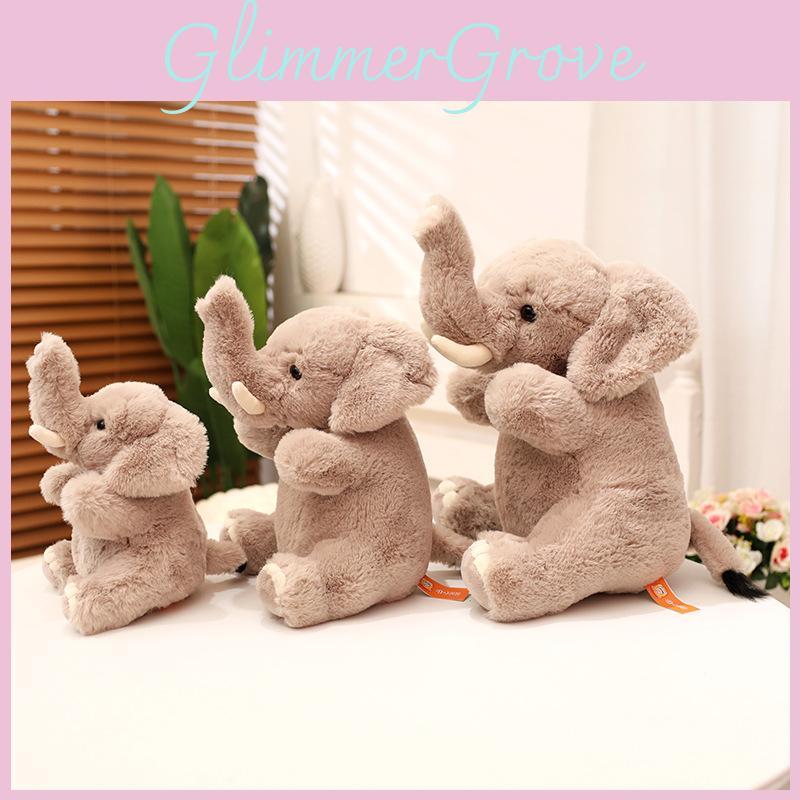 Elephant Realistic Plush Toy Cute Stuffed Animal Companion Ideal For Children And Decoration