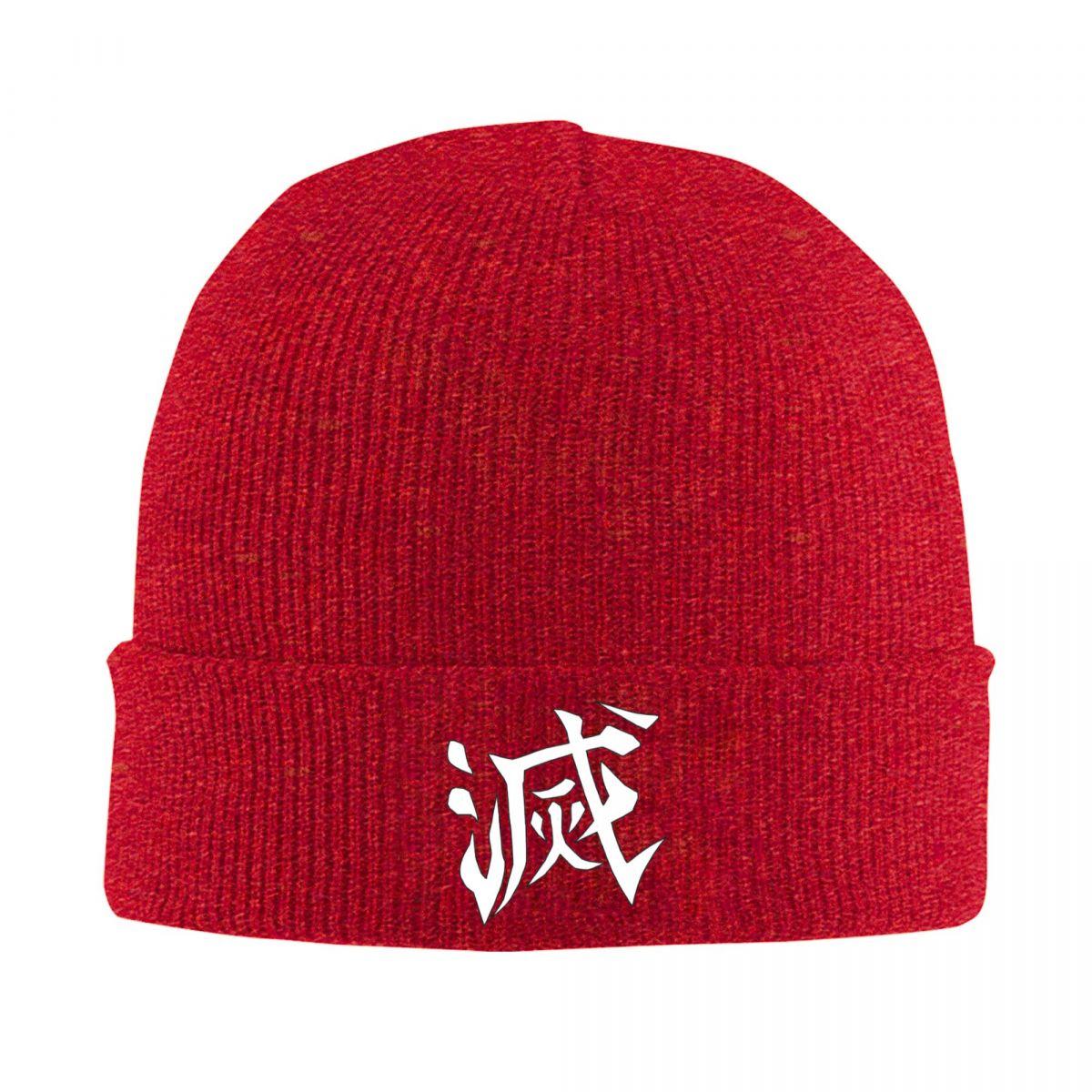 

Destroy Kanji Warm Knitted Cap Fashion Bonnet Hat Autumn Winter Outdoor Beanies Hats for Unisex Women Adult One Size