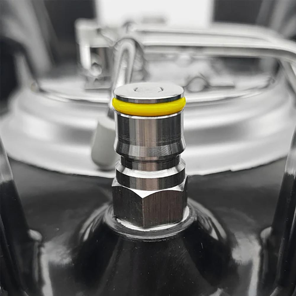 kegland Joint pour connecteur Ball Lock Lot de 10 joints toriques de poteau en silicone à code couleur (5 x Gaz Rouge + 5 x Liquide Jaune) La bière