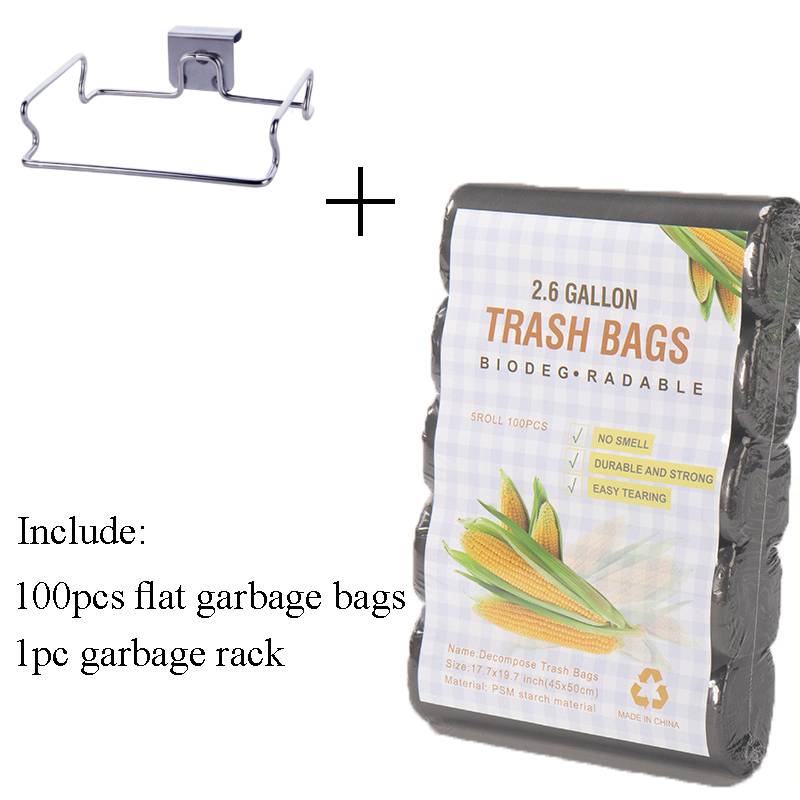 Biodegradable Garbage Bag 2.6 Gallons Household Garbage Bag Biodegradable Recyclable Small Durable Thick Odorless Homes Office