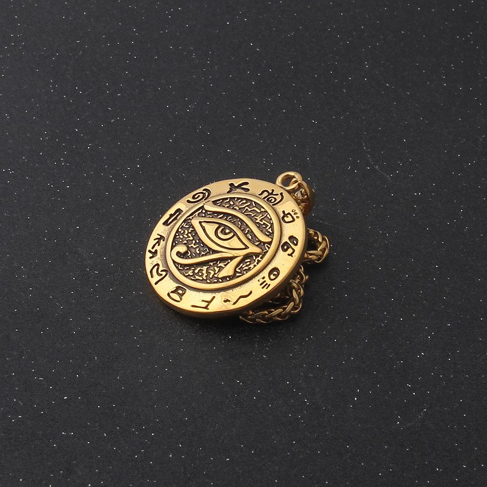 Collier pendentif œil vintage œil qui voit tout pour hommes et femmes, amulette religieuse, bijoux