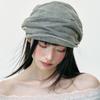 New vintage distressed denim newsboy cap for women, retro Korean and Japanese style artist cap, street fashion duckbill cap for summer