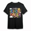 Women's Oversize T-Shirt Kindergarten Teach Graphic Tee Short Soft Cotton Black