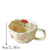 Hand Pinched Irregular Flower Ceramic Mugs Coffee Cups Milk Tea Cup Ins Korean Style Oatmeal Breakfast Mug Drinkware Kitchen Cup