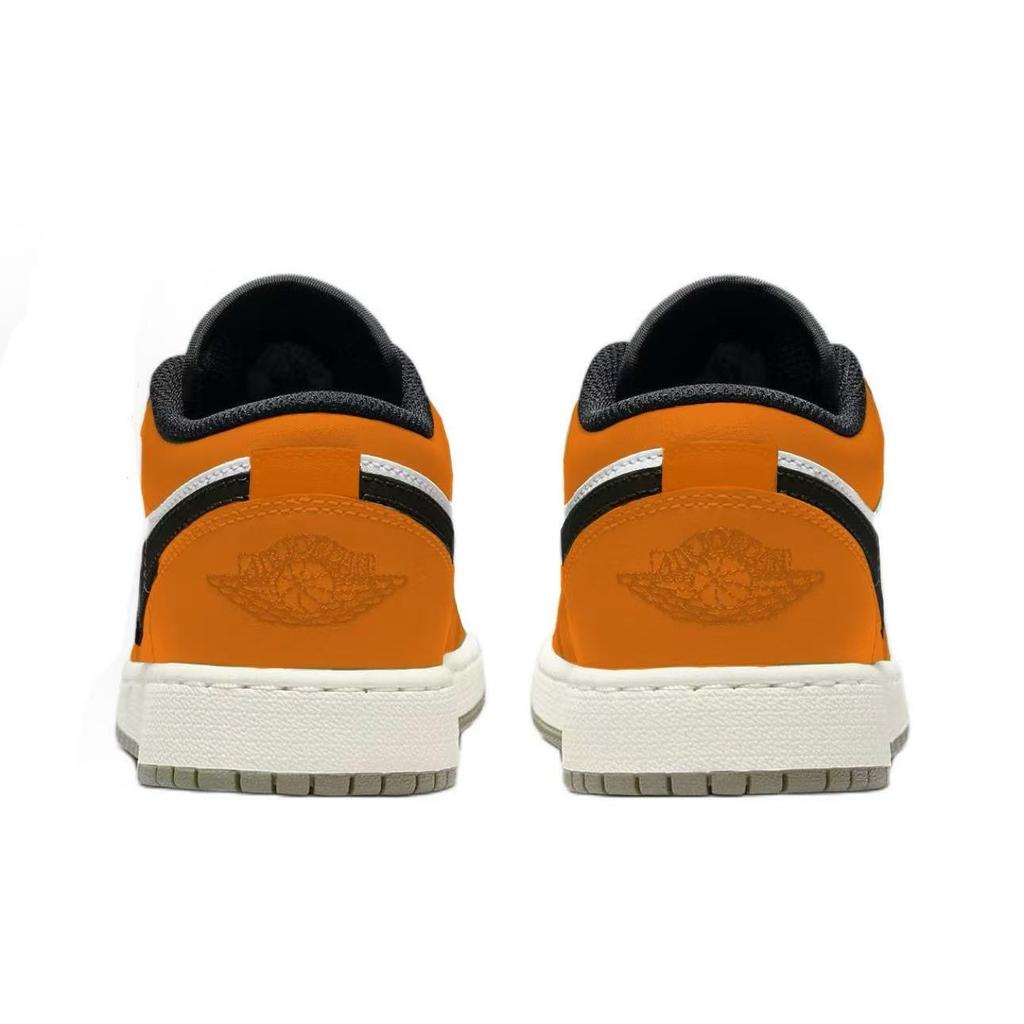 Jordan Air Jordan 1 Little Buckle Shattered Leather Abrasion Resistant Low top Vintage Basketball Shoes Unisex 553558-092(Team1119-)