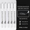 Soft Brush White Highlights Pen for Journaling Black Cardboard Manga Outline Scrapbooking Supplies Waterproof Black Drawing Pens