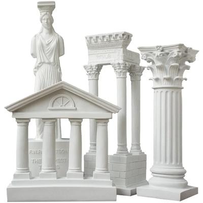 1 ks architektonický model římský sloup řecký chrám stavba domácí dekorace evropský dekorativní sádrový sloup pryskyřičná socha