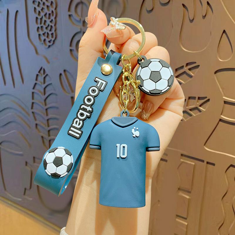 World Cup Double-Sided Football Shirt Keychain Souvenir Pendant Schoolbag Pendant Car Key Chain Small Gift