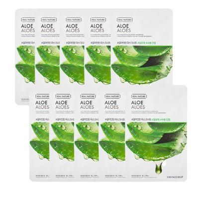 Aloe Real Nature Mask Sheet (1 Sheet × 10 Packs)