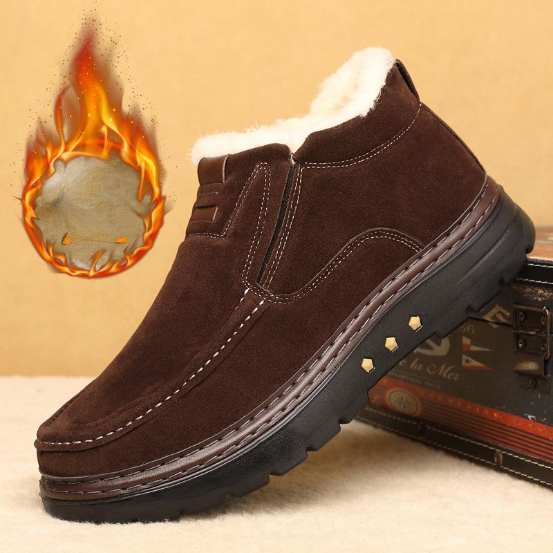 Женские ботинки для походов на открытом воздухе, ботинки на платформе для снега, плюшевые, сохраняющие тепло, мужские ботинки, зимние ботильоны, удобная обувь для ходьбы 46