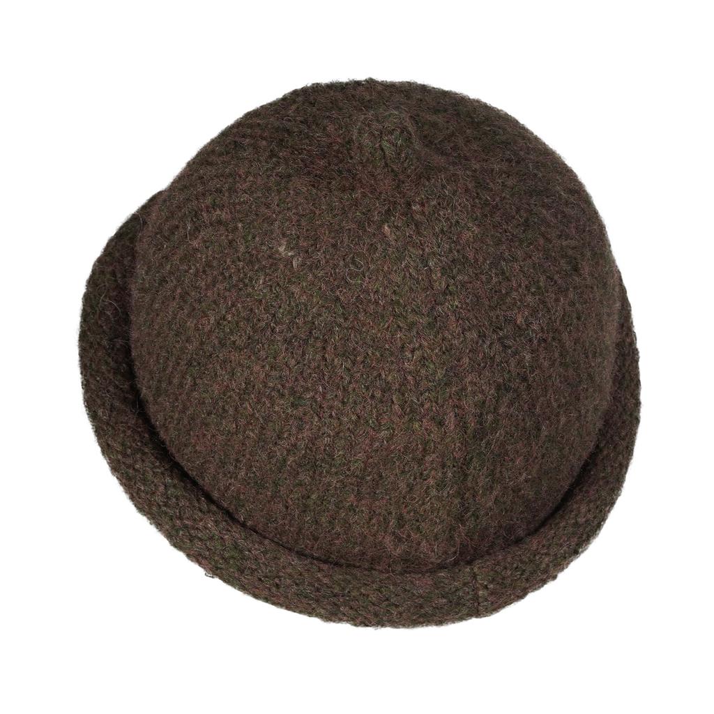 CROOGO Cute Knit Roll Brimless Hat for Fall and Warm Wool Perfect for Outdoors and Brown KH25Q25 Cap, Winter, Beanie, Unisex, Round, Brimless, Travel,