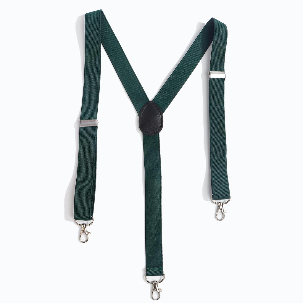 Men's Multi-Color Elastic Suspenders with 3 Clips - Ideal for Suits and Work Pants