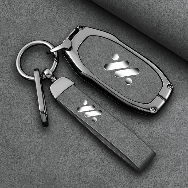 Zinc Alloy Leather Car Key Case Lm Zhiji Ls6 Max Ls7 Pro L7 L6 Key Fob Car Key Box Protective Case Key Cover Car Accessories