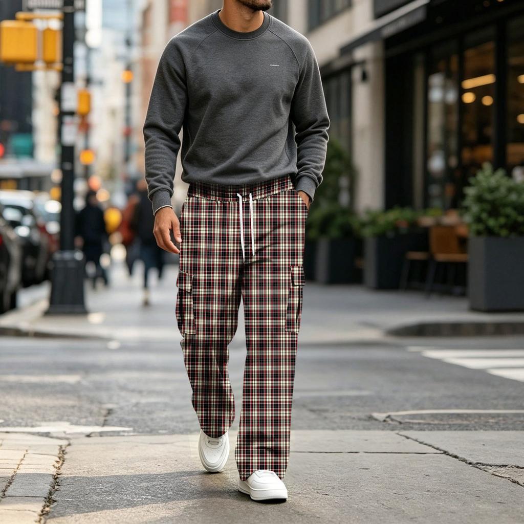 Men's Straight Leg Drawstring Joggers Sweatpants for Casual Commute Everyday Wear
