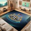 Tappeto in Velluto di Cristallo con Stampa di Calcio del Newcastle United, Comodo Assorbente d'Acqua Antiscivolo Tappeto per Pavimento Interno