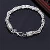 Mode Klassisch 925 Sterling Silber 6MM Geometrische Kette Halskette Armband Für Mann Party Hochzeit Schmuckset Feine WeihnachtsgeschenkeGutes Produkt