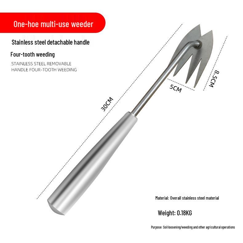Manganese Steel Weeding Tool: Root Removal, Soil Loosening, Multifunctional Shovel for Gardening and Planting.