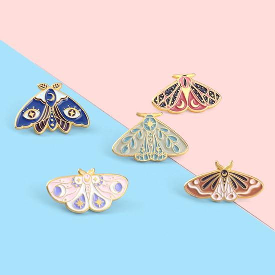 Women Brooch Moth Enamel Exquisite Special Cute Bag Pin for Gift