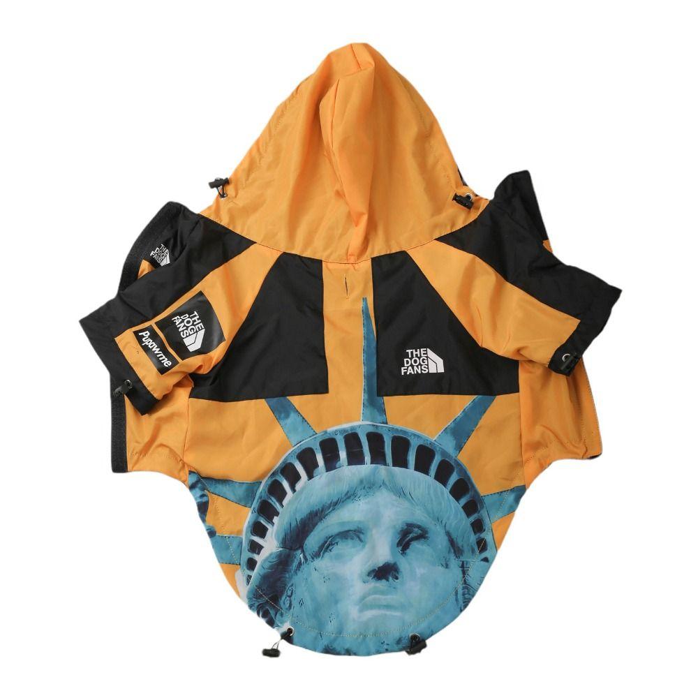 

Ветрозащитная одежда из полиэстера для собак, водонепроницаемое пальто для собак, дождевик для больших собак, зимнее пальто 5XL жёлтый