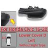 Left And Right External Rearview Mirror Lower Cover Cap Wing Side Mirror Lower Shell For Honda Civic 2016 2017 2018 2019 2020