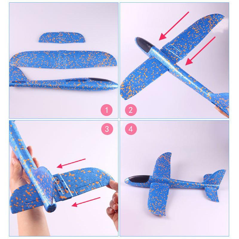 48CM DIY Hand Throw Flying Glider Planes Toys For Children Foam Aeroplane Model Party Game