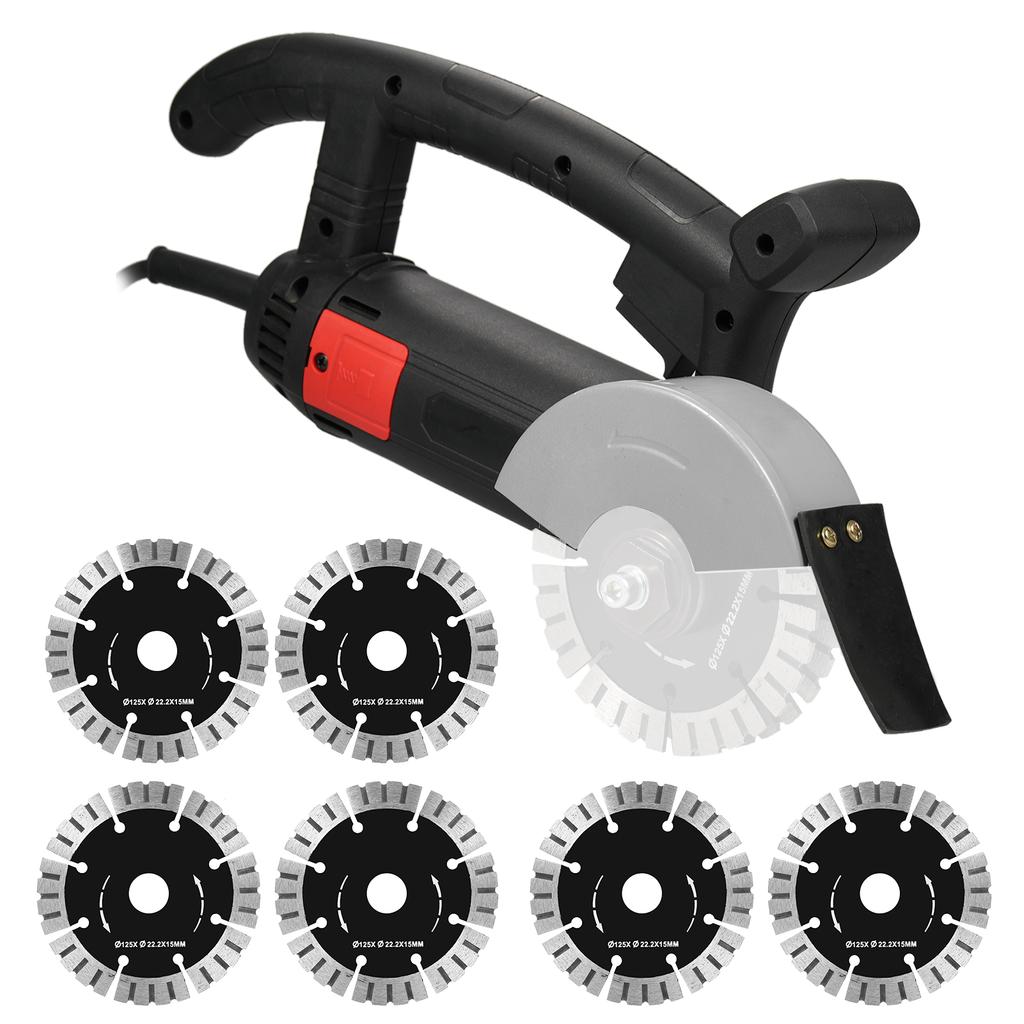 Elektrische Wandnutschneidemaschine, Schlitzmaschine für Beton, 220-240 V, zum Schlitzen von Ziegeln