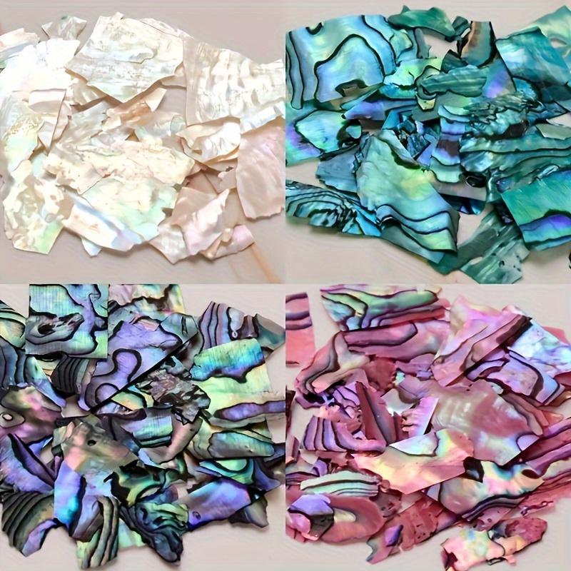 Ultra-Thin Abalone Shell Sheets, Natural Paua Shell Nail Art Decoration, Rainbow Color Nail Design Thin Sheets for DIY Nail Art Accessories