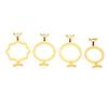 4Pcs Wax Seal Molds Gold Color Zinc Alloy Assorted Style Sturdy  Wax Seal Stamp Rings for 0.9
