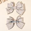 2Pcs Three-Layer Bow Hairpin Elegant Flower Print Cotton Barrette For Girl Delicate Bowknot HairPins Children Women Accessories