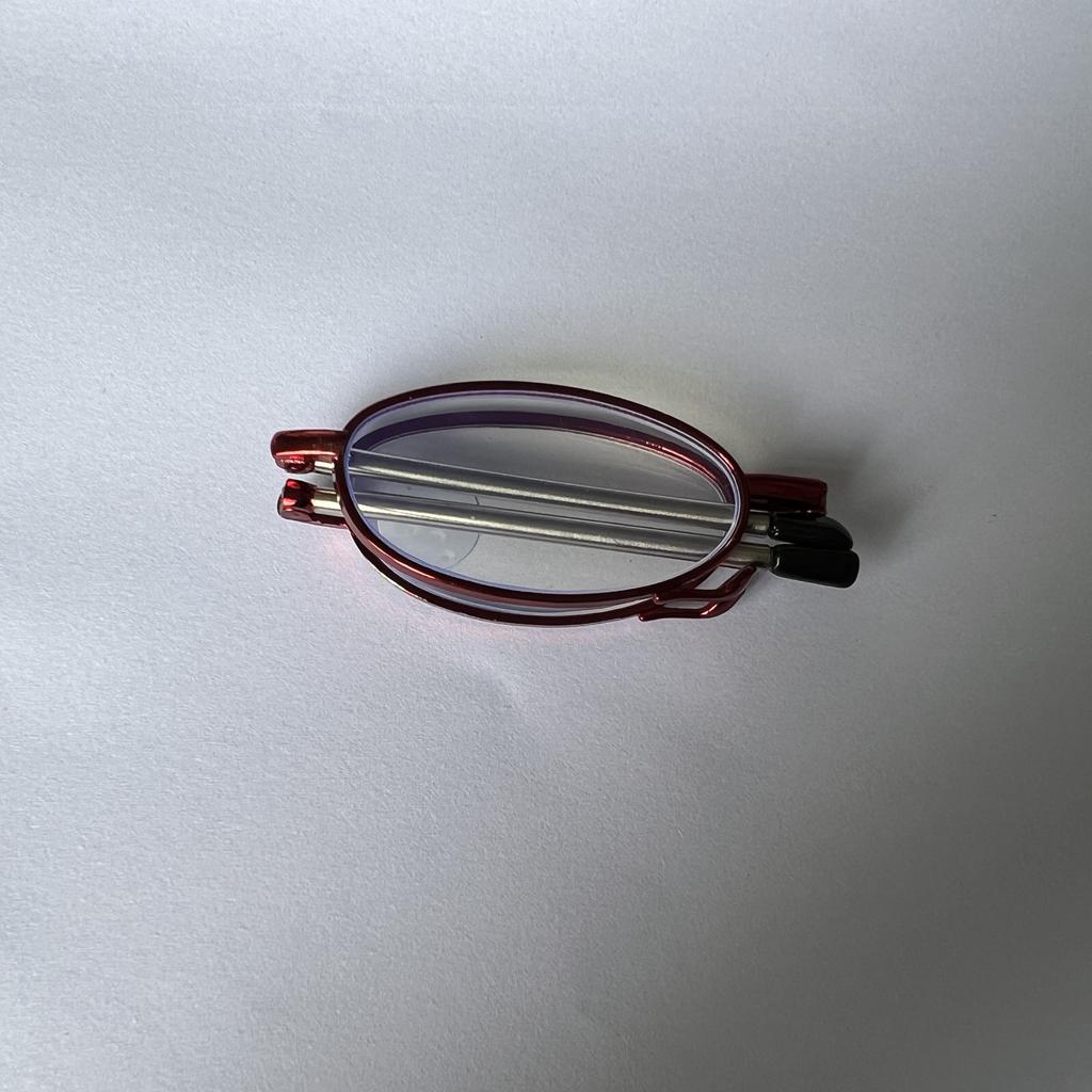 Men'S Reading Glasses Foldable Glasses With Zipper Bag Metal Frame  Blue Light Resistant Glasses Prescription Glasses +100 +400