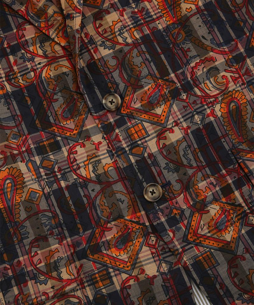 Brooks Brothers Traditional Fit Madras Print 3-Button Jacket (Brown) (Bbjsmm13624Es)