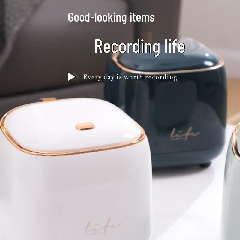 Mini Desktop Press-Top Lid Trash Can