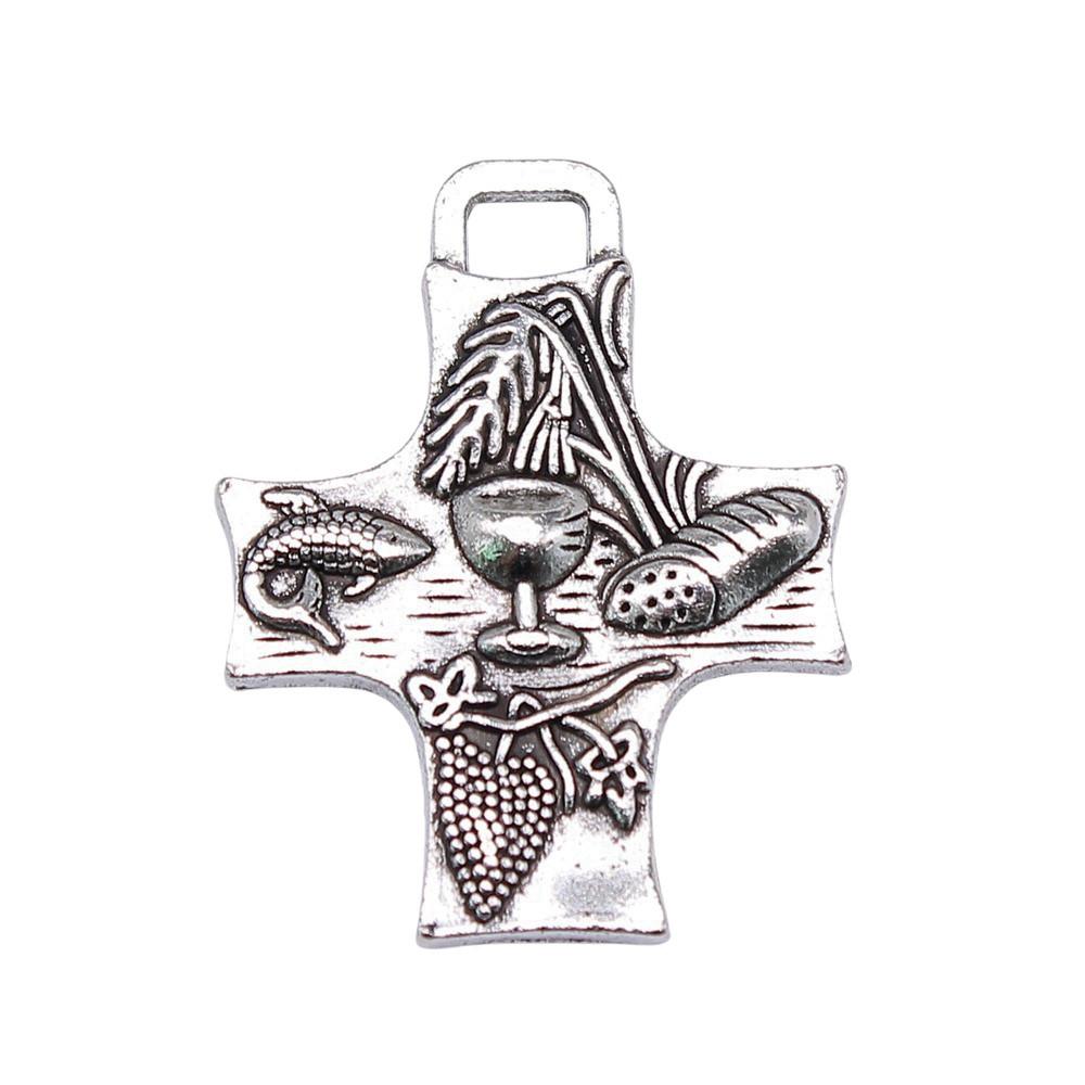 Hollow Cross Charms Multi Color Alloy Pendants For Gothic Christian Jewelry Accessories